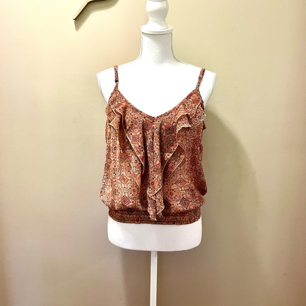 American Rag Ruffle Strappy Top Size Medium